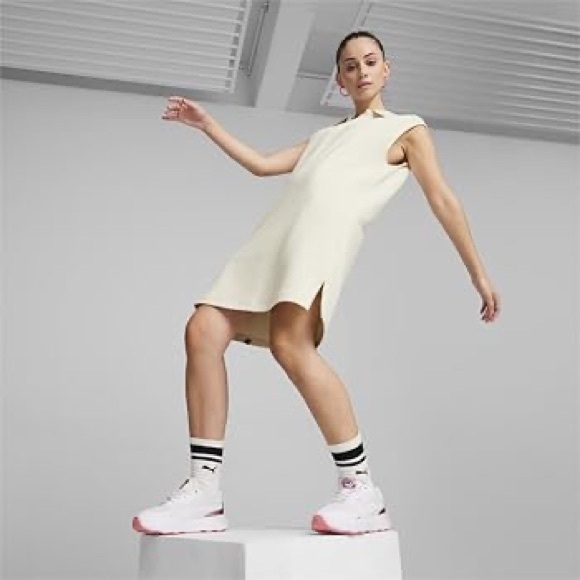 Puma Elegant Cream Sleeveless Dress S - Picture 1 of 8